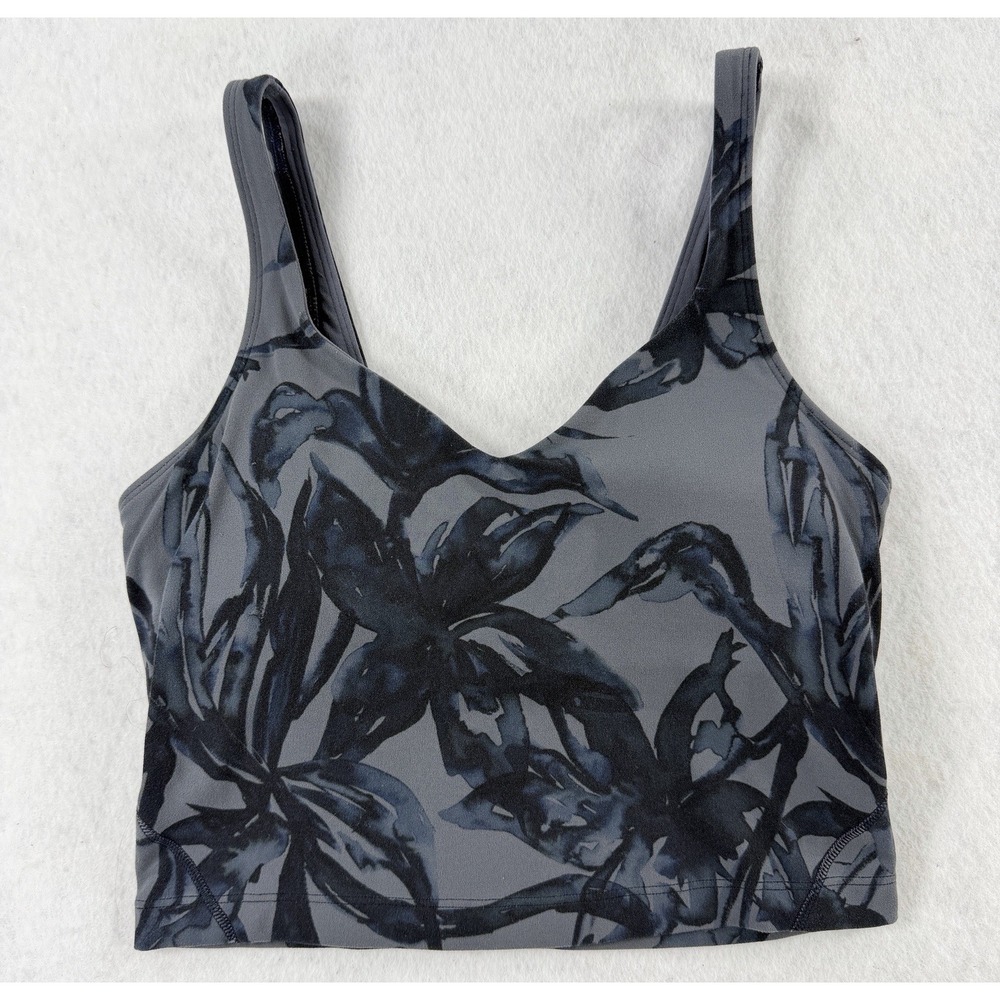 Lululemon Align Tank Top Inflorescence Multi Grey Floral Nulu Size‎ 4
